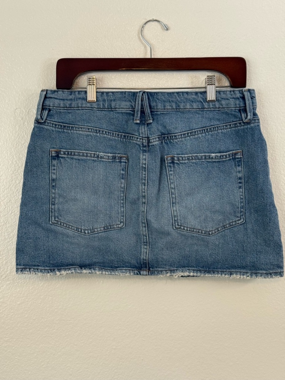 NWOT Good American 90s Denim Mini Skirt Indigo Sz 8 Y2K Bohemian Indie Sleeze - Picture 5 of 9